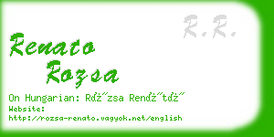 renato rozsa business card